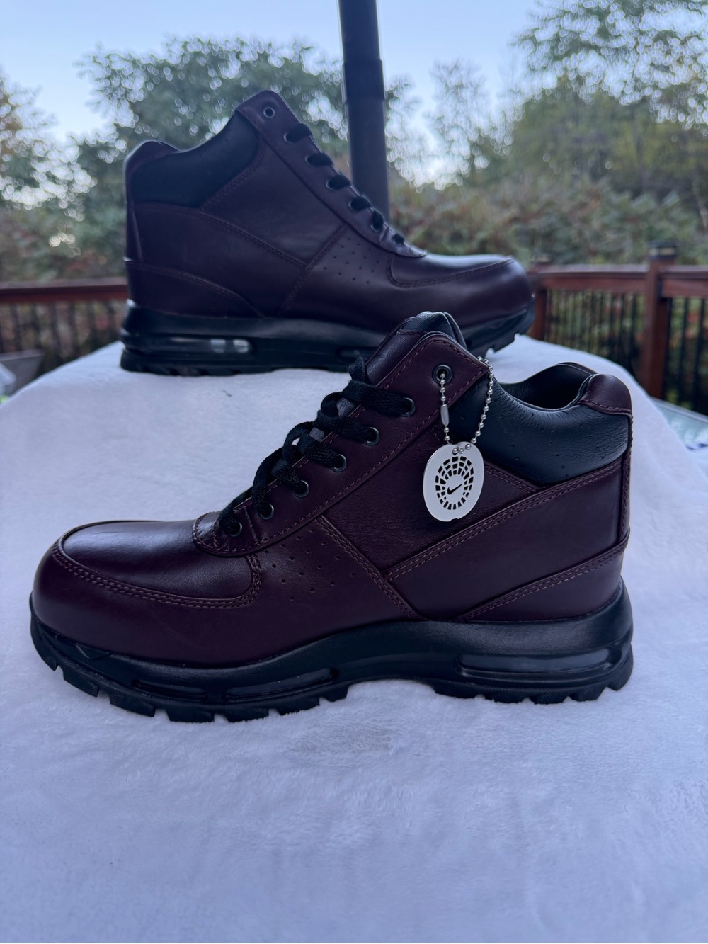 Nike Air Max Goadome ACG Deep Burgundy Black Boots Mens Size 9.5 865031-601 Read